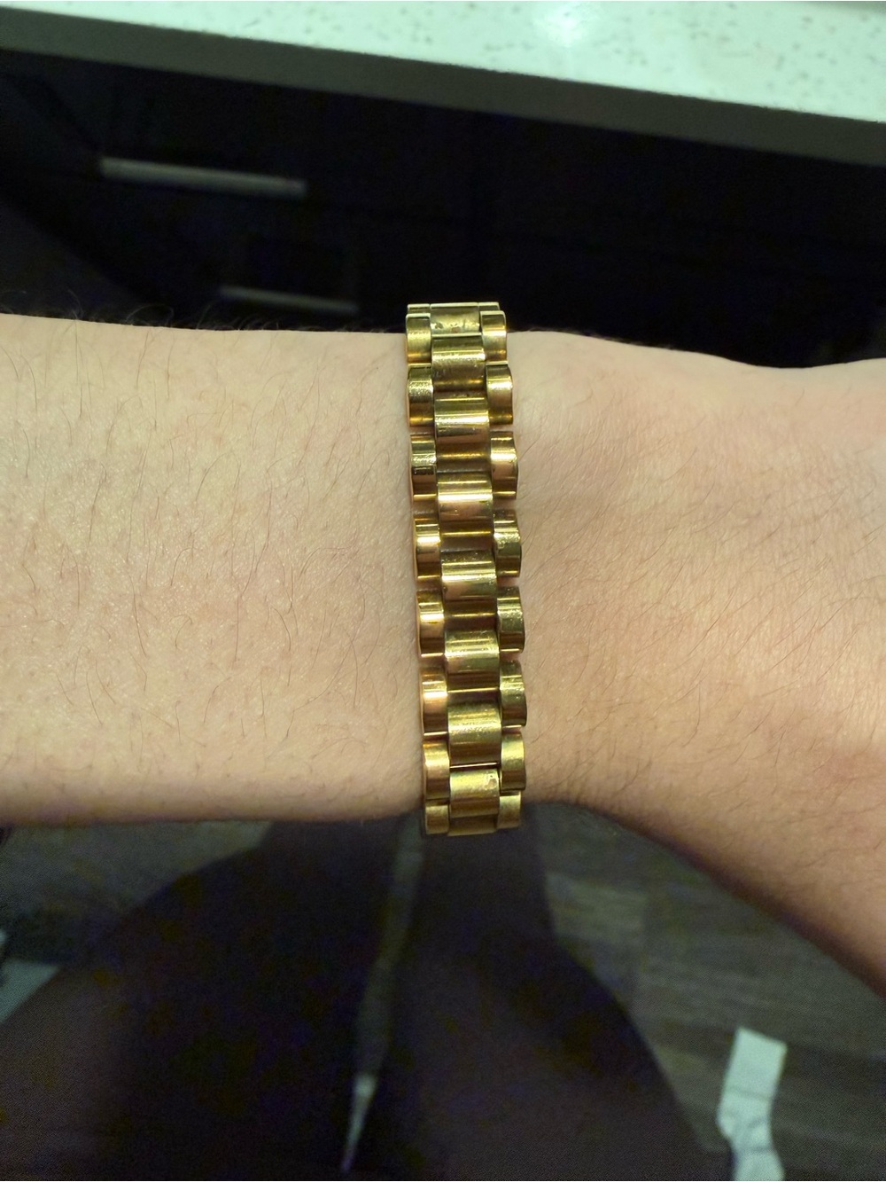 Gold Tone Link Bracelet